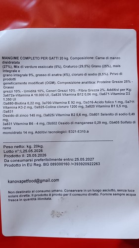 Crocchette gatto kg - 20,